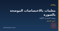معلمات بالاختصاصات الموضحة بالصورة