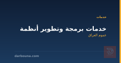 خدمات برمجة وتطوير أنظمة في عموم العراق