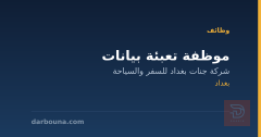 موظفة تعبئة بيانات — بغداد