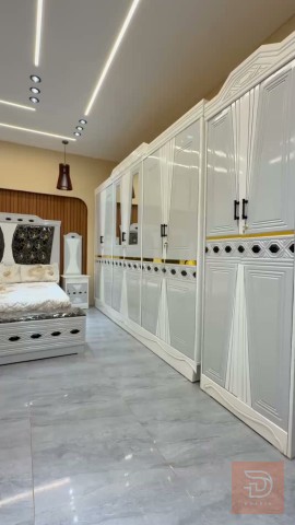 غرفة نوم ٧ قطع مع تفاصيل المرمري للبيع في بغداد