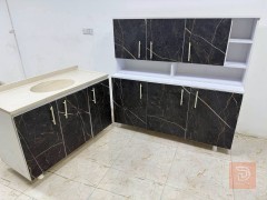كاونتر خشب mdf ارضي وملحق للبيع في بغداد