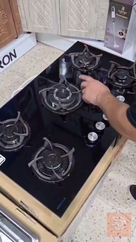 طباخ بلت إن زجاجي 5 مشاعل أسود للبيع في بغداد