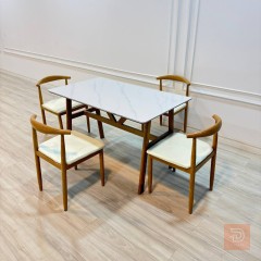 ميز طعام مع كراسي سطح مرمر 120×70 للبيع في بغداد