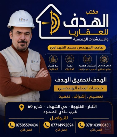 بيت طابق ونصف في حي الشهداء 125 مترًا مربعًا للبيع في الأنبار