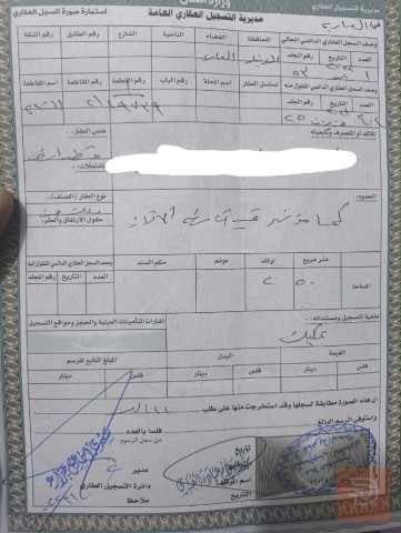 قطعة أرض في العامرية للبيع في الأنبار