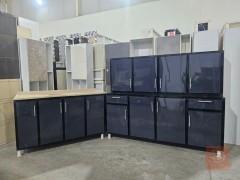 كاونتر ألمنيوم مترين أرضي وملحق مع سنك مرمر جديد للبيع في بغداد