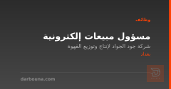 مسؤول مبيعات إلكترونية — بغداد