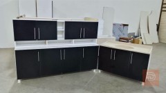 كاونتر MDF تركي مترين مع سنك مرمر رمادي للبيع في بغداد