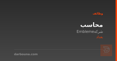محاسب — شركة Embleme — بغداد