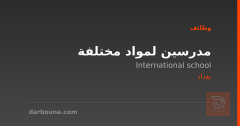 مدرسين لمواد مختلفة — بغداد