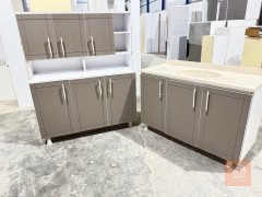 كاونتر خشب MDF مع سنك مرمر متر و20 سم للبيع في بغداد
