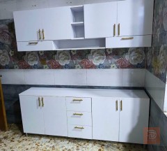 كاونتر خشب MDF مترين مع سنك مرمر للبيع في بغداد