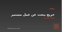 خريج يبحث عن عمل مستمر — كربلاء المقدسة