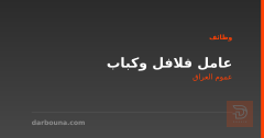 عامل فلافل وكباب — عموم العراق