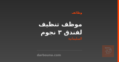 موظف تنظيف لفندق 3 نجوم — السليمانية