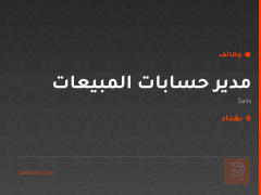 مدير حسابات المبيعات — Salis — بغداد