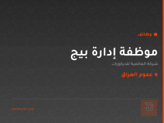 موظفة إدارة بيج — عموم العراق