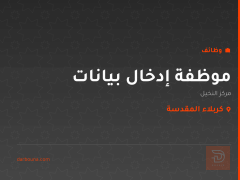 موظفة إدخال بيانات — مركز النخيل — كربلاء المقدسة