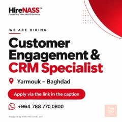 Customer Engagement & CRM Specialist — عموم العراق