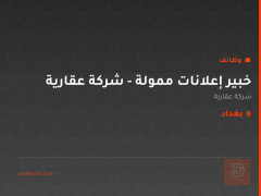 خبير إعلانات ممولة - شركة عقارية — بغداد