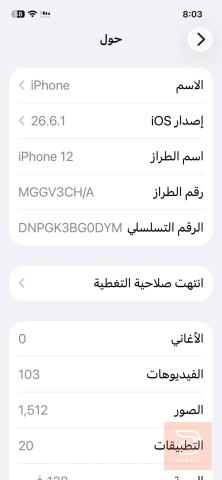 ايفون 12 العادي 128 غيغا مستعمل للبيع في بغداد