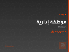 موظفة إدارية — MedSpark — عموم العراق