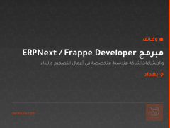 مبرمج ERPNext / Frappe Developer — بغداد