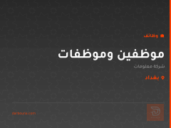 موظفين وموظفات — شركة معلومات — بغداد