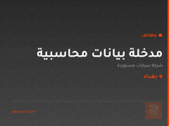 مدخلة بيانات محاسبية — بغداد