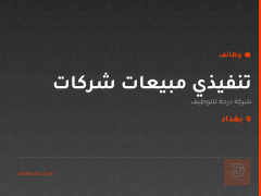 تنفيذي مبيعات شركات — بغداد