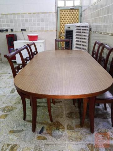 ميز طعام 7 كراسي صاج مستعمل للبيع في بغداد