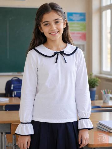 تشيرت مدرسي بناتي 6-12 سنة للبيع في أربيل