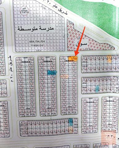 قطعة ارض ركن في 6 كيلو للبيع في الأنبار