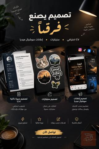 تصميم سيرة ذاتية واعلانات سوشيل ميديا في كربلاء المقدسة