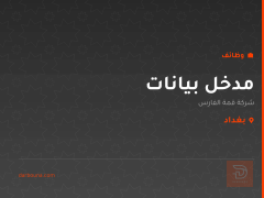 مدخل بيانات — شركة قمة الفارس — بغداد