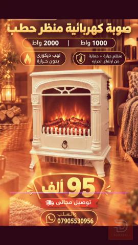 صوبة كهربائية SWITCH بمنظر حطب للبيع في بغداد