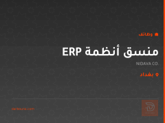 منسق أنظمة ERP — NIDAVA CO — بغداد