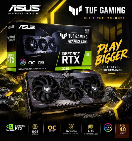 كارت شاشة Asus Tuf 3080 مستعمل للبيع في بغداد