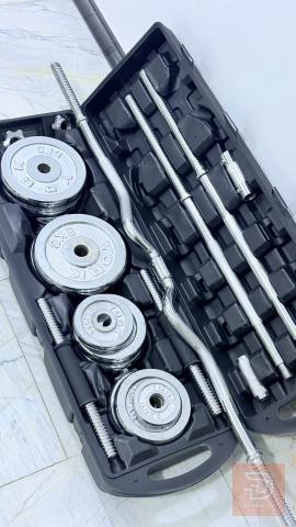 طقم أثقال وبار من York Fitness مستعمل للبيع في الأنبار