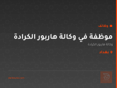 موظفة في وكالة هاربور الكرادة — بغداد
