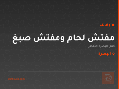 مفتش لحام ومفتش صبغ — البصرة