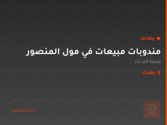 مندوبات مبيعات في مول المنصور — بغداد