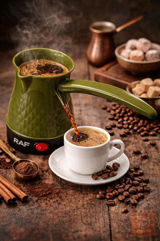 محظرة قهوه تركيه كهربائيه من ماركة راف