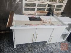 كاونتر مطبخ رصاصي ومرمر أسود مستعمل للبيع في بغداد