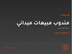 مندوب مبيعات ميداني — صلاح الدين