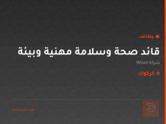 قائد صحة وسلامة مهنية وبيئة — كركوك