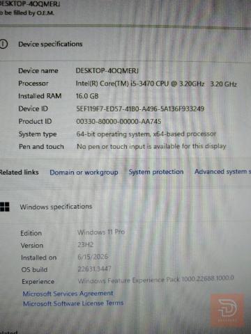 حاسبة دسكتوب تجميع انتل كور 5 جيل الثالث للبيع