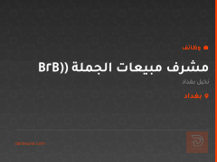 مشرف مبيعات الجملة (B2B) — بغداد