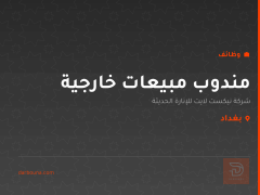 مندوب مبيعات خارجية — بغداد