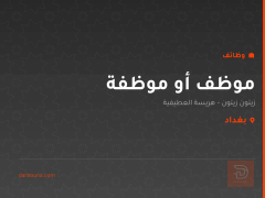 موظف أو موظفة — زيتون زيتون — بغداد